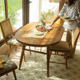 West Village Wooden Four Seater Oval Dining Table - ellementry